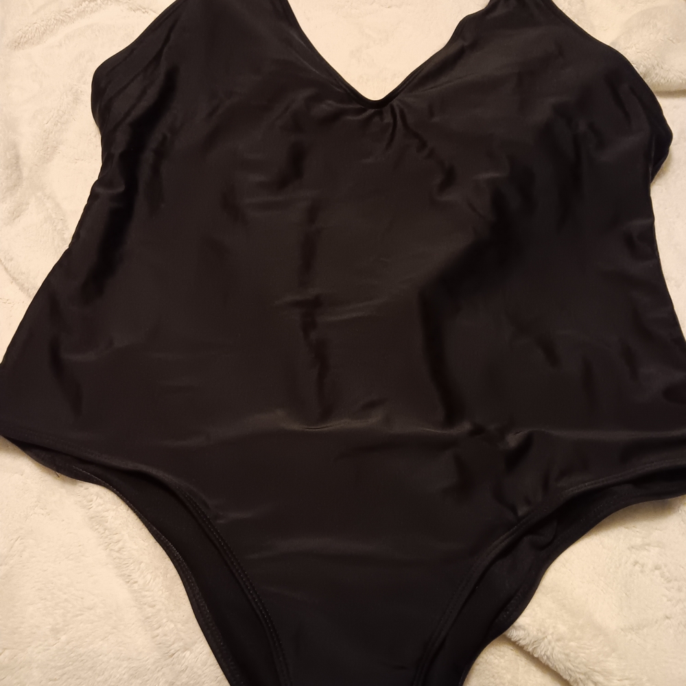 Nwot Elegant Black One-Piece Swimsuit